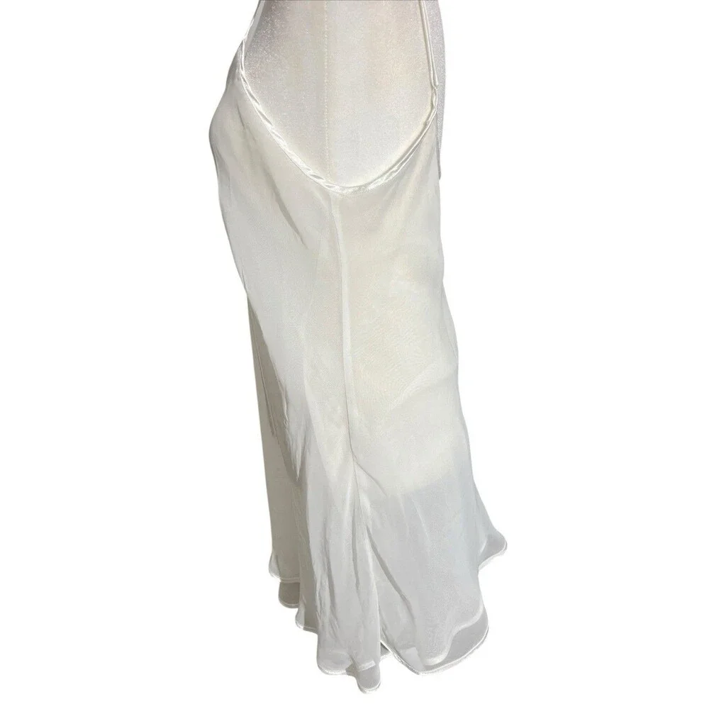 Vtg Fredericks Of Hollywood Sheer Slip Dress Double Layer Bridal Nightie Sz M